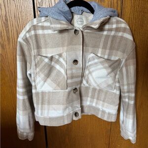 Stoosh Plaid Jacket - Tan and Gray